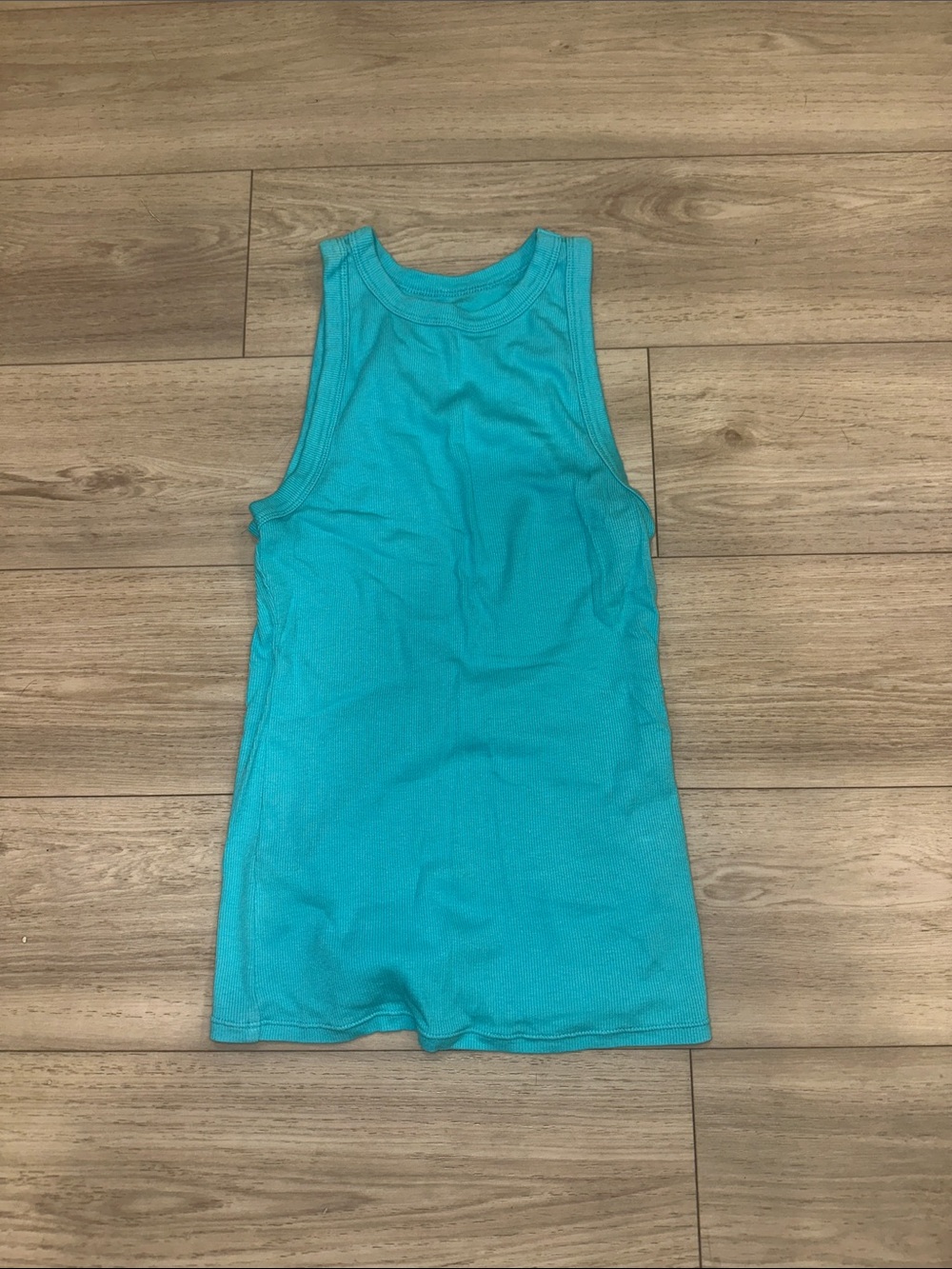 Target Aqua Ribbed Tank Top